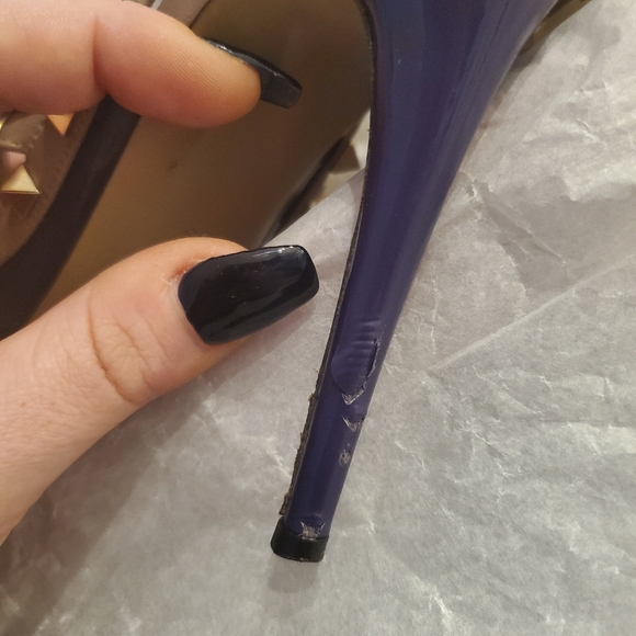 VALENTINO Garavani Rockstud Patent Purp/Nude Pumps - Picture 6 of 11